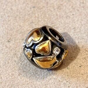 🆕Listing! Brighton Crazy Love bead Pierced hearts in Brass & Silver Retired